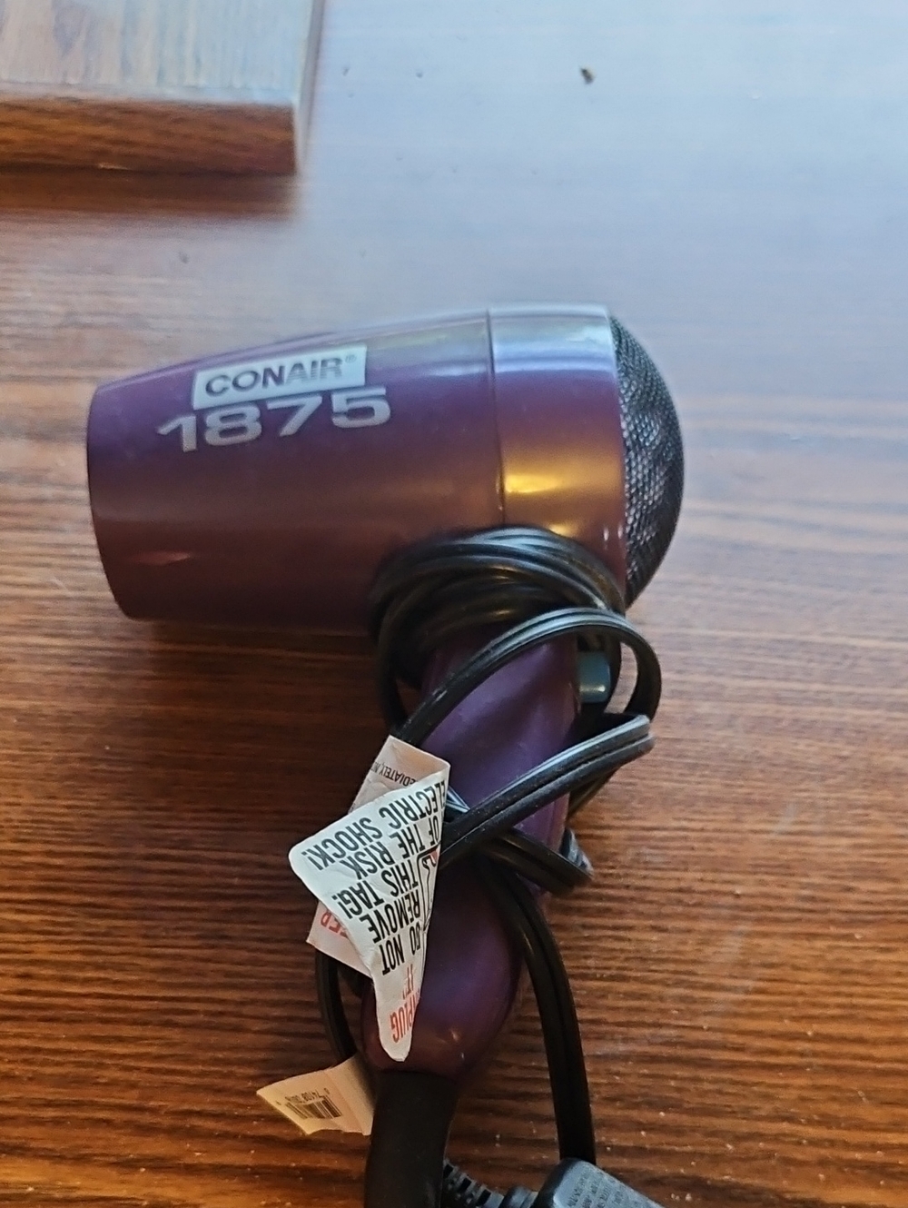 Conair 1875 Compact Purple Travel Hair Dryer